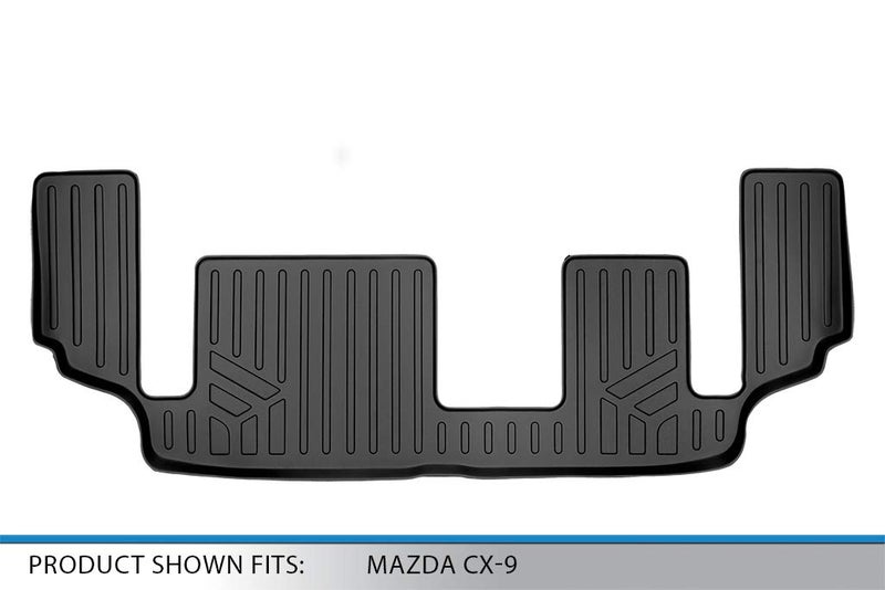 MAX LINER حصائر MAXLINER للصف الثالث باللون الأسود لسيارة Mazda CX-9 من 2016-2021 - Image 3