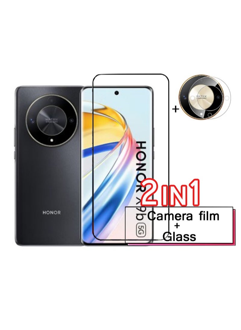 Generic - 2 In 1Tempered Glass and Camera Lens Protector for Honor X9B, HD Clear 9H Hardness [Case Friendly] Film Bubble Free - Image 1