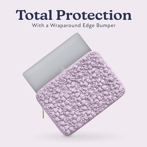 Vandel Puffy Laptop Sleeve Case 1314 inch Laptop Sleeve Bag Case 133 Inch Compatible with MacBook AirPro 13Pro 14iPad Pro 129 HP Dell ASUS Computer Bag Cover Lilac Scrunch - Image 3