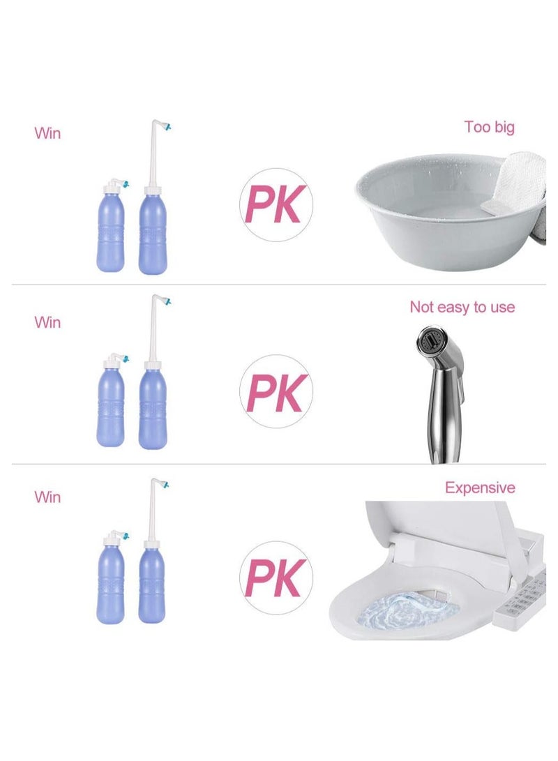 Portable Bidet Sprayer and Travel Bidet with Handheld Bidet Bottle for Personal Cleansing Use Extended Nozzle - Personal Hygiene Care Toilet Bidet Shower Bathroom Bidet Spray -20.3oz(600ml)Family Gift  - Image 4