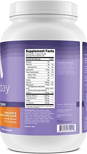 TransformHQ Nighttime Shake Sleep Protein Blend 28 Servings Pineapple Upside Down Cake Flavor - Image 5