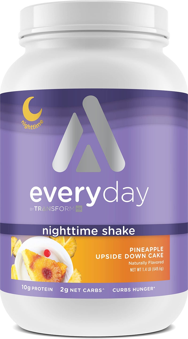 TransformHQ Nighttime Shake Sleep Protein Blend 28 Servings Pineapple Upside Down Cake Flavor - Image 3