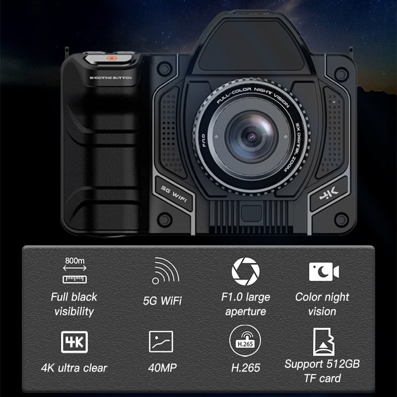 4K Night Vision Goggles 10W Infrared 10X Digital Zoom 4.2 Inch Large Screen WiFi Telescope - Image 4
