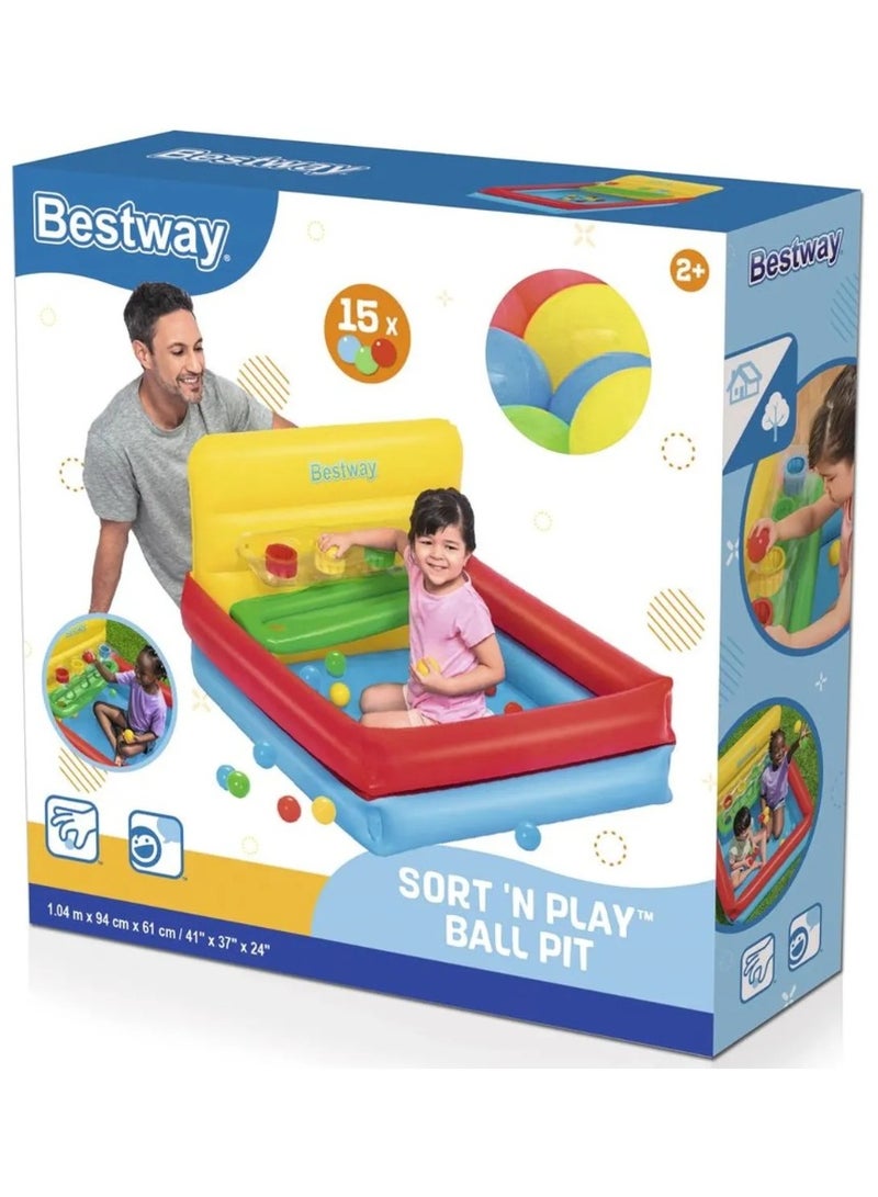 Bestway Inflatable Sort N Play Ball Pit 104 X 94 X 61 CM - Image 1