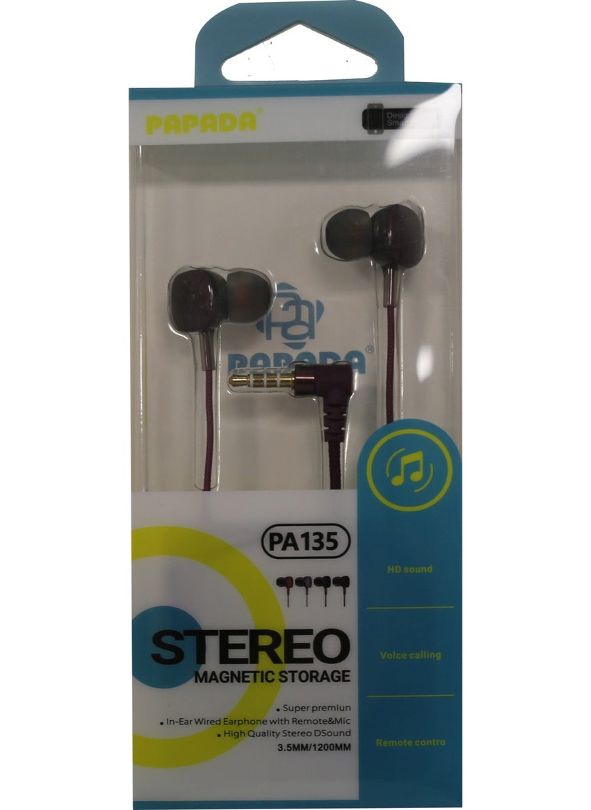 Papada PA135 Gray Color Headset with Microphone