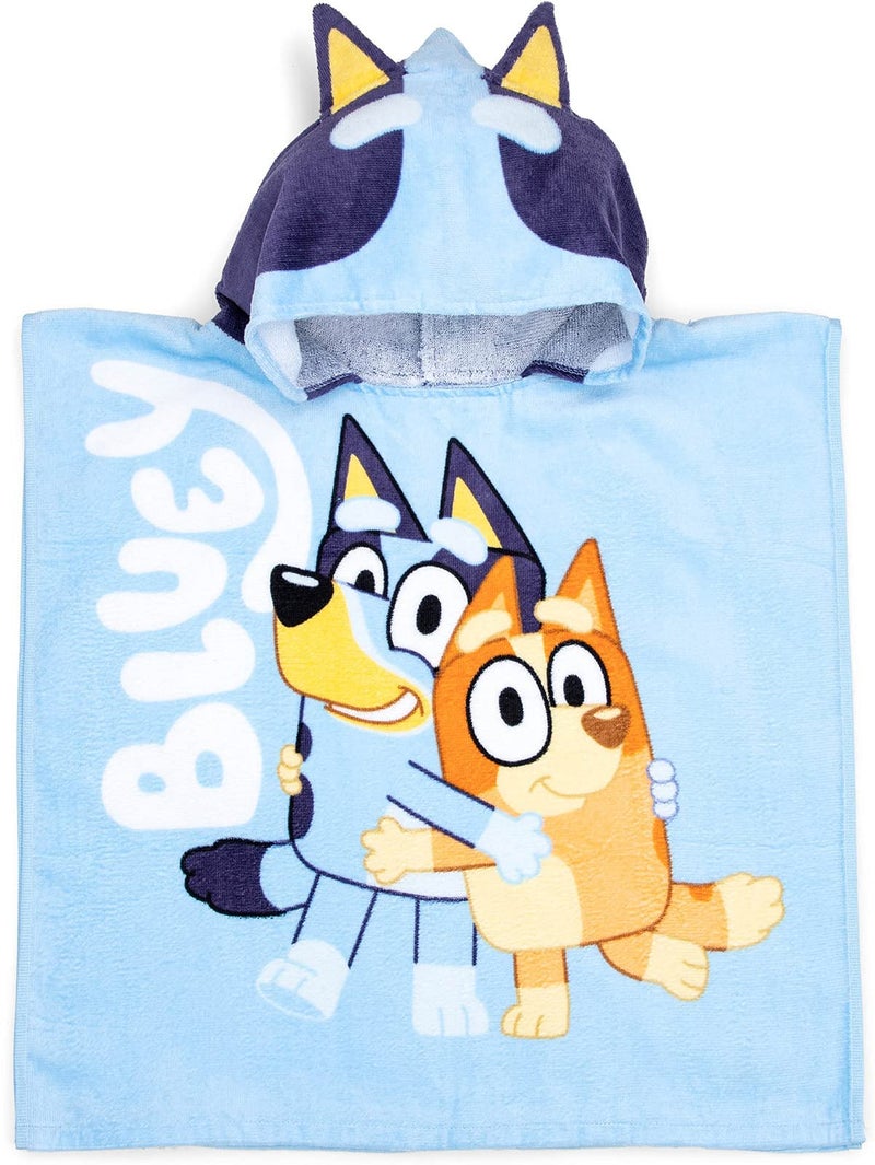 Jay Franco Bluey Piggyback Bath/Pool/Beach Hooded Poncho - Super Soft & Absorbent Cotton Towel, Measures 22 x 22 Inches (Official Bluey Product) - Image 2