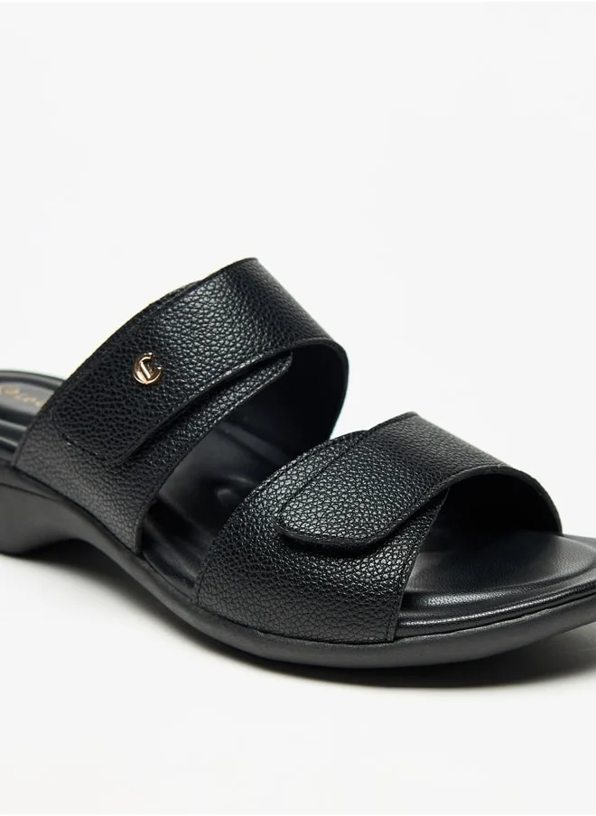 لو كونفورت Women's Textured Slip-On Sandals