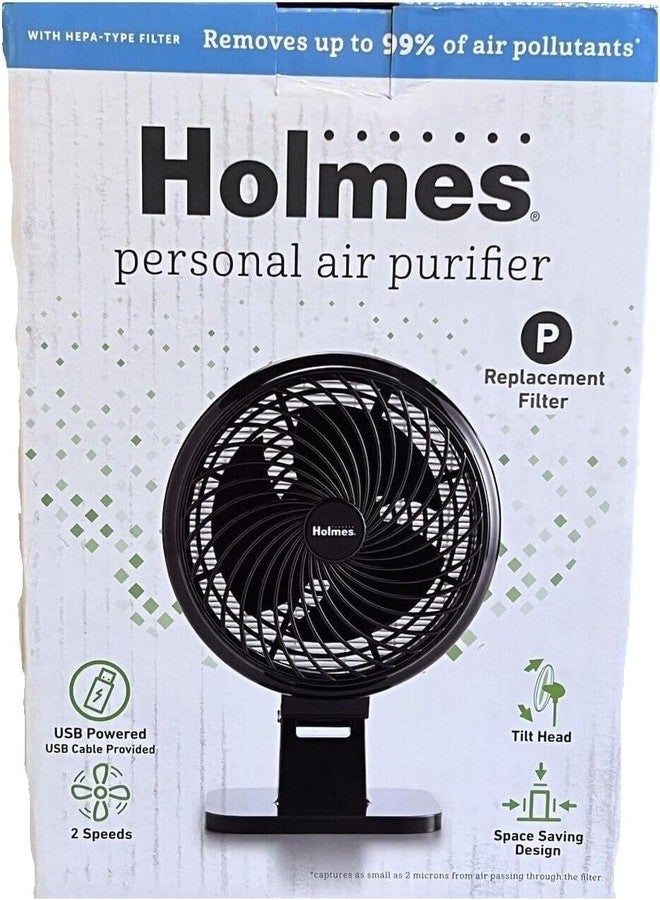 Holmes Personal Air Purifier, HAP120-U, HEPA Type Filter, Black - Image 2