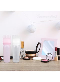 Framendino Framendino, 2 Pack Root Comb Applicator Bottle Squeeze Hair Dye Bottles with Scalp Pink White  - Image 5