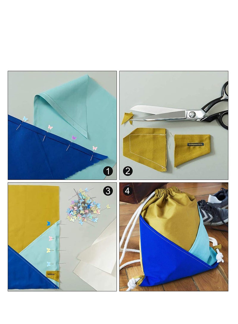 سيوسي دبابيس خياطة بسطح مسطح رأس فراشة دبابيس مستقيمة 2.16 بوصة دبابيس خياطة مستقيمة للخياطة مشاريع الأعمال اليدوية صانعة الملابس زخرفة المجوهرات للخياطة اليومية والفنون اليدوية - Image 4