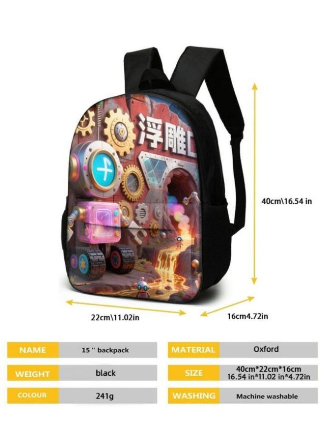 Bright Li Fire Backpacks + handbags + stationery bags | Back-to-school season/festival gifts | Cartoon bag three-piece set, easy to deal with various occasions (available for students, children, friends outings, mountain climbing, school, etc.) - 57 - Image 5
