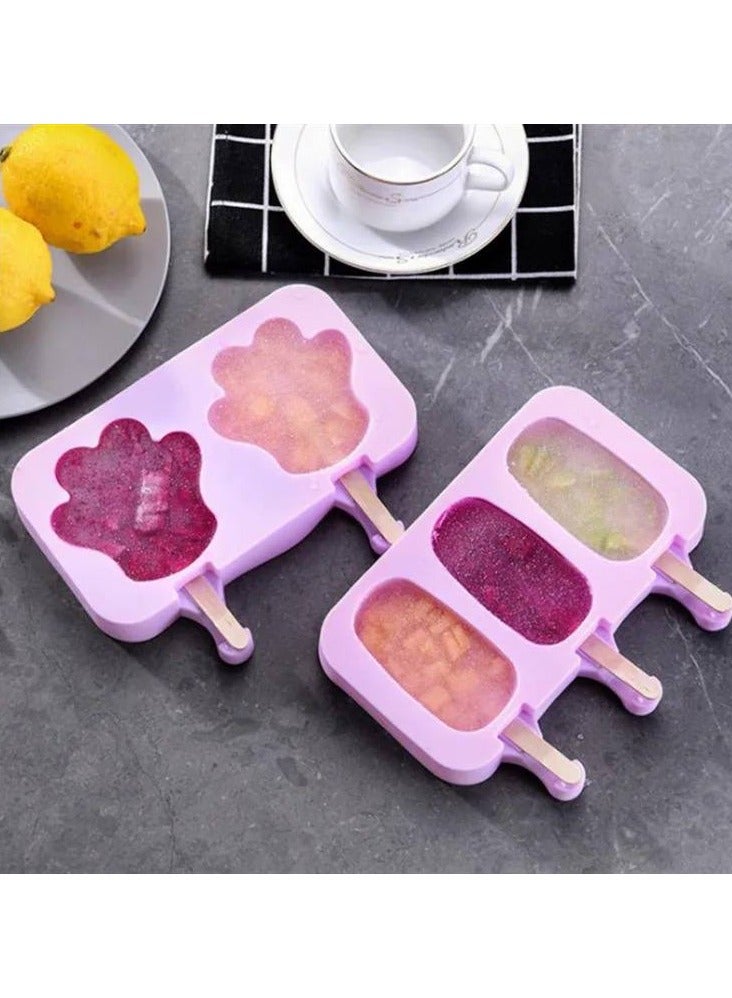Silicone ice cream molds for fun preparation of fruit and juice ice cream  - Image 4