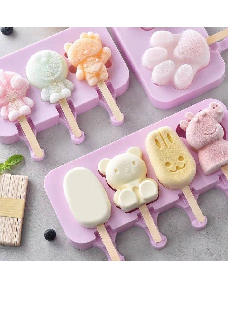 Silicone ice cream molds for fun preparation of fruit and juice ice cream  - Image 3