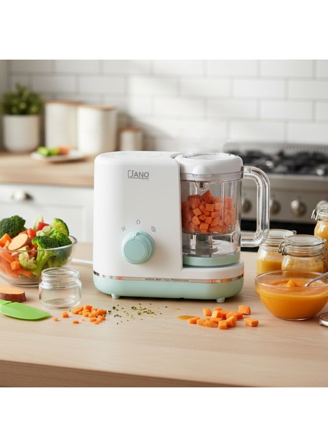 جانو محضر طعام كهربائية بالبخار مع طحن من جانو 400 واط لتحضير طعام الأطفال - Image 2