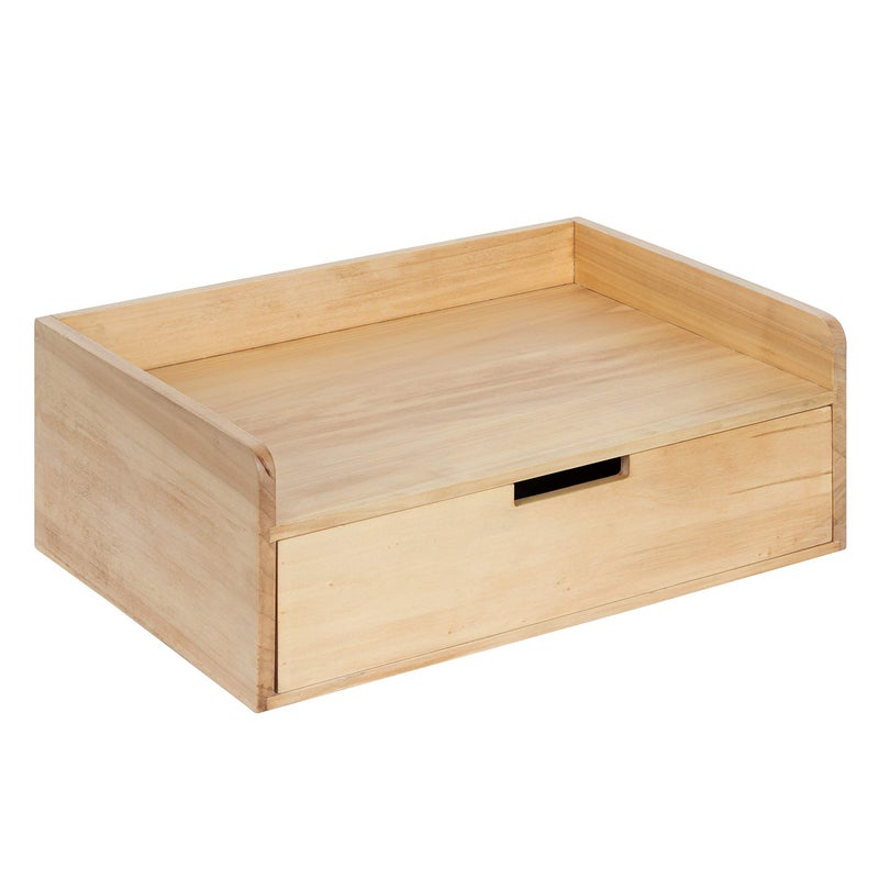 Kate and Laurel Kate and Laurel Kitt Modern Floating Wall Shelf 18 x 65 x 12 Natural Wood Shelf for Storage and Display 