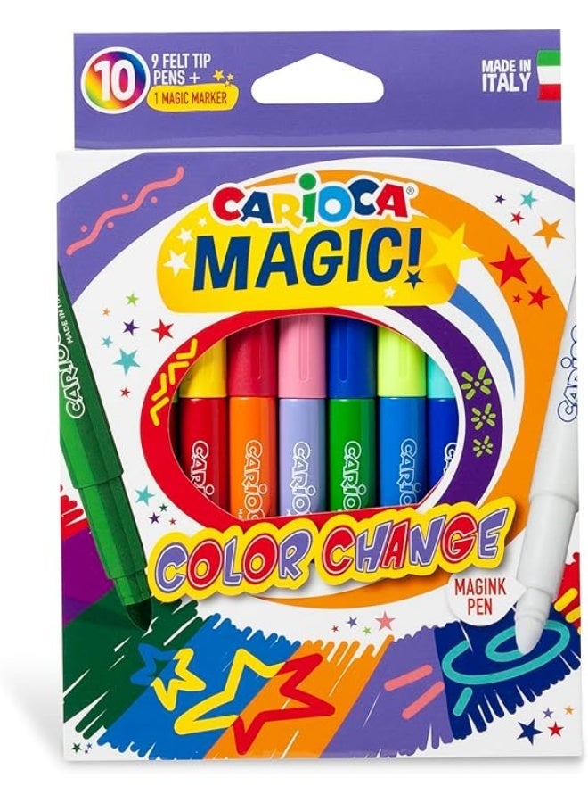 كاريوكا مجموعة أقلام تلوين كاريوكا ماجيك تشانجر، 10 قطع - Image 1