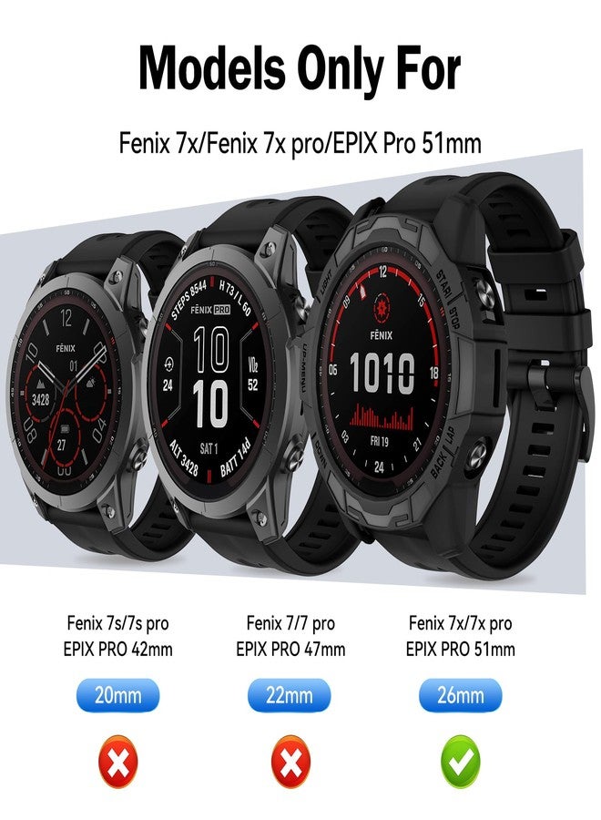 ISABAKE Case Cover Compatible with Garmin Fenix 7X/Fenix 7X Pro/EPIX Pro 51mm, Soft Anti Drop Replacement Protective Cases Smart Watch Accessories - Image 4