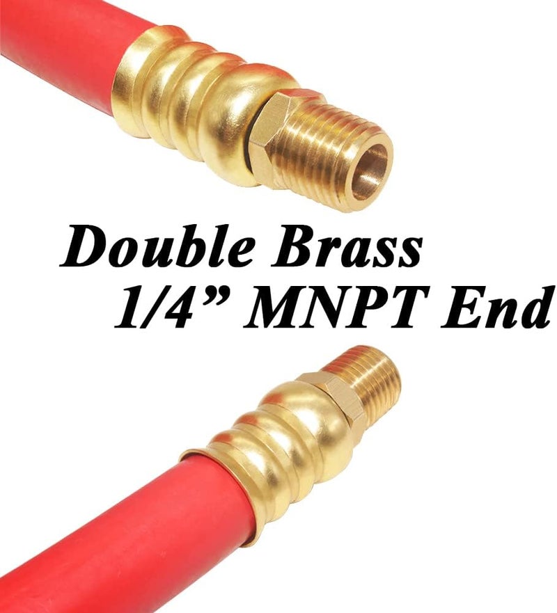 Qolekog 3/8" x 50ft Heavy Duty Rubber Air Hose 300Psi with 1/4"MNPT (Red) - Image 4