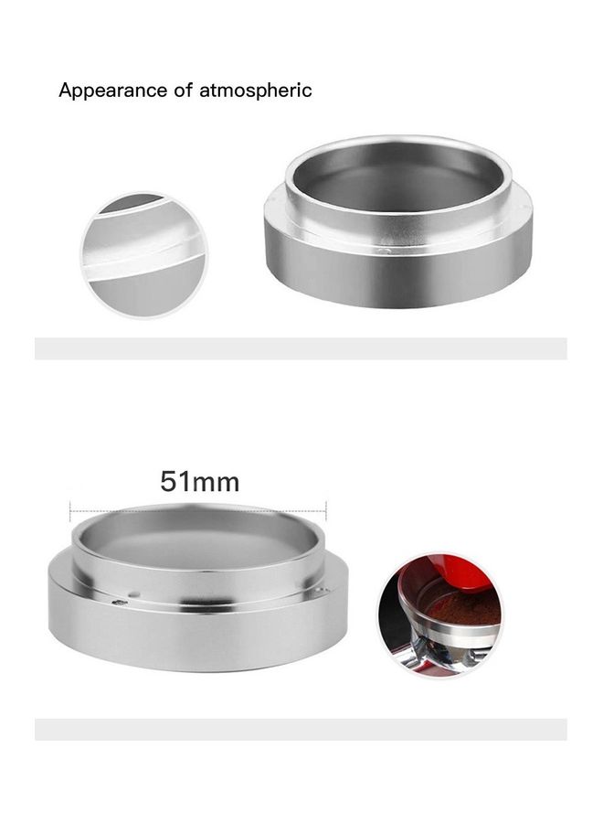 Loquat Dosing Ring for Espresso Barista Silver 51mm - Image 4