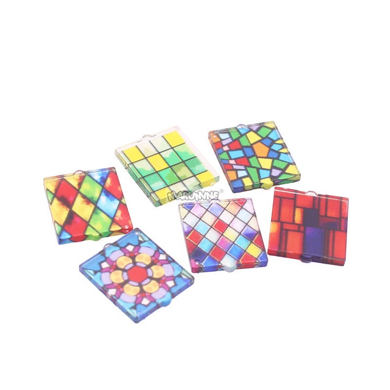 قطع بناء صغيرة متوافقة مع 60592 60601 ملحقات 1X2X2 نافذة زجاجية جدار زجاجي - Image 1