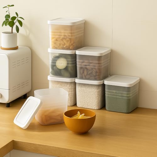 Konquer TimeS Fridge Storage Containers Set of 2– 1000ml Plastic Food Storage Boxes with Lids for Refrigerator & Freezer | Kitchen Organizer Containers for Home Use | BPA-Free, White (2) - Image 2