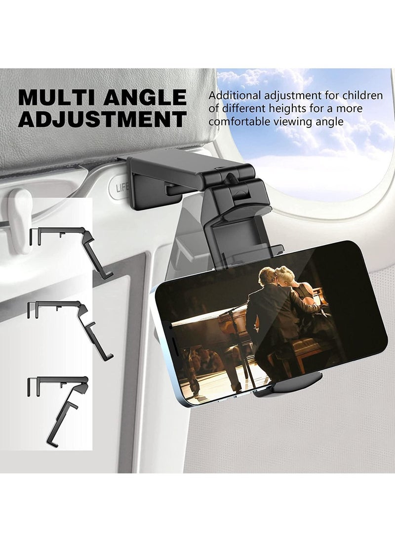 Excefore Universal in Flight Airplane Phone Holder Mount, Handsfree Phone Holder with Multi-Directional Dual 360° Rotation for Desk,Tray,Pocket Size Must Have Travel Essential Accessory for Flying - Image 2