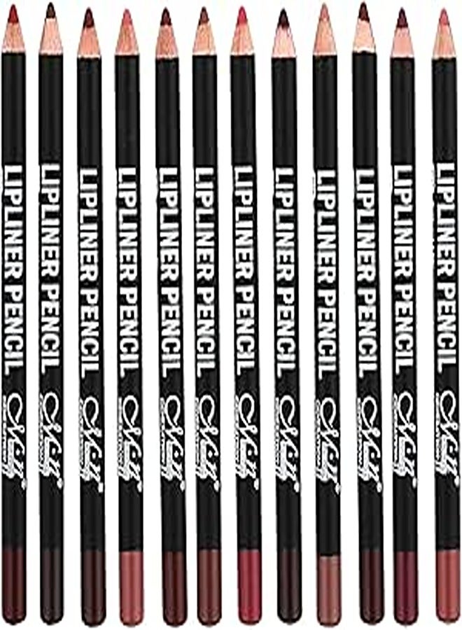 M.N أقلام تحديد الشفاه من إم إن 12 لونًا