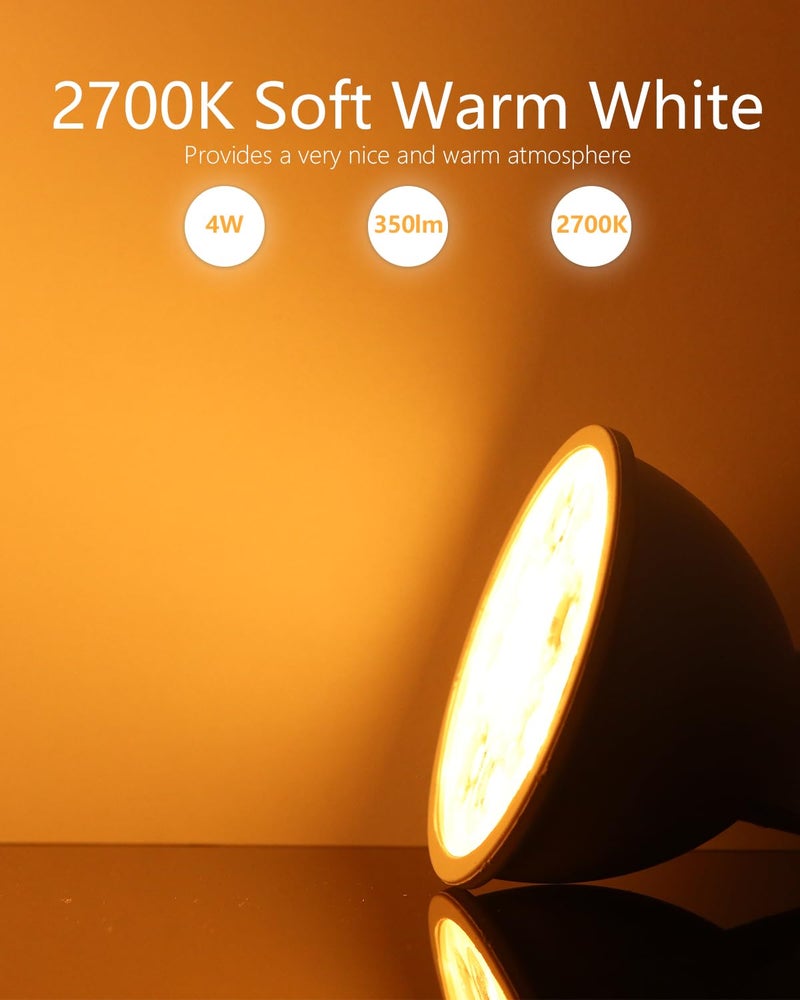 Noobibaba مصابيح LED MR16 القابلة لتغيير الألوان من Noobibaba، مصابيح LED MR16 4W 12V قاعدة GU5.3 ثنائية الدبوس، بقعة MR16 القابلة لتغيير الألوان RGB، أبيض دافئ + 15 لون متعدد للاستخدام في إضاءة المناظر الطبيعية (3 مصابيح مع جهاز تحكم عن بعد) - Image 2