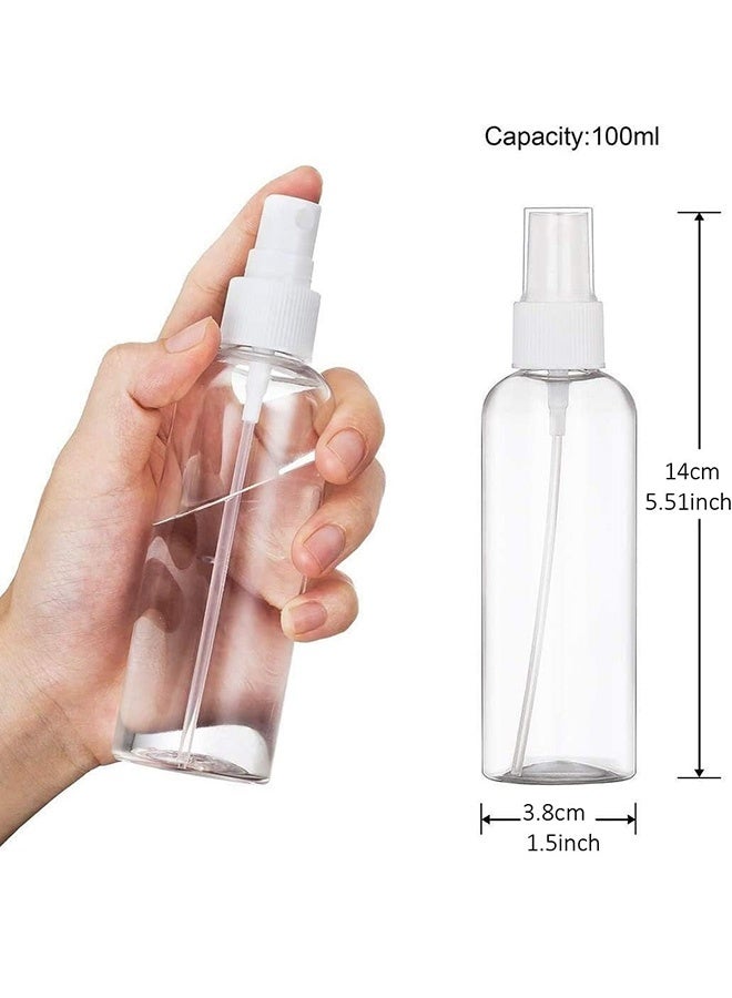 Tersely 10 Pieces 100ML Spray Bottles Portable Refillable Clear Reusable Fine Mist Spray Bottle Travel Sprayer Bottles Pipette Atomiser Liquid Container - Image 2