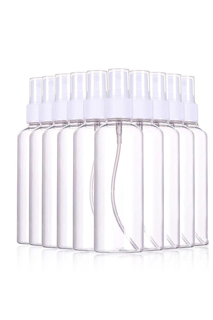 Tersely 10 Pieces 100ML Spray Bottles Portable Refillable Clear Reusable Fine Mist Spray Bottle Travel Sprayer Bottles Pipette Atomiser Liquid Container - Image 1