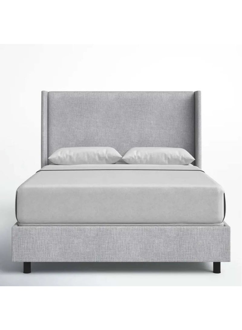 Karnak Goodrich Velvet Upholstered And Sturdy Modern Design Bed Frame Queen size 160x200cm Grey