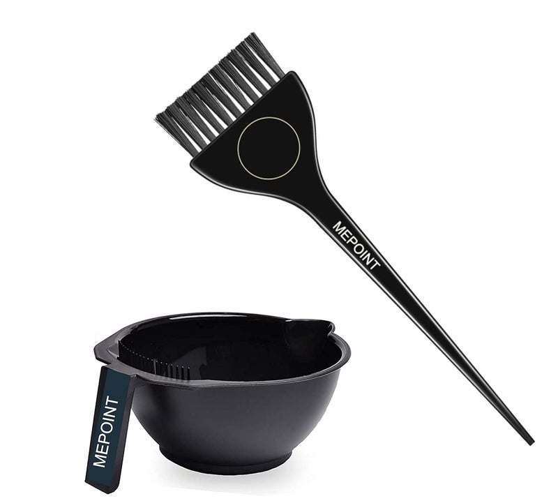 MEPOINT Hair Dye Color Mixing Bowl with Hair dye Brush, Long Tail Hair Dye Color Brush Hair Dye Brush Coloring Applicator Brush for Men and Women - Image 1