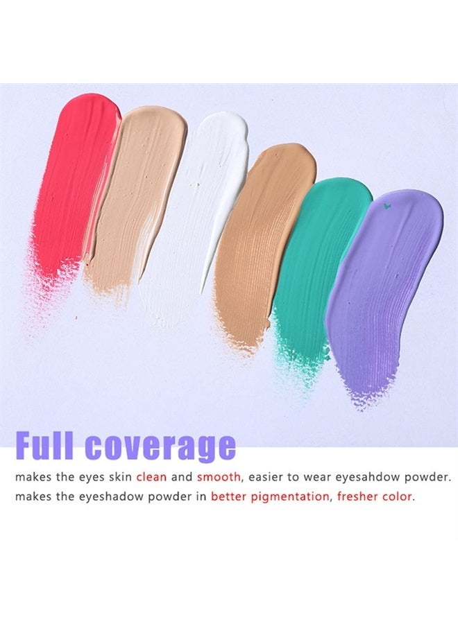 MAEPEOR Matte Eyeshadow Primer 6 Colors Prevent Oily Lids and Creasing Eye Primer Base Long-lasting Waterproof & Smudgeproof Eye Primer Makeup for All Shadows - Image 3