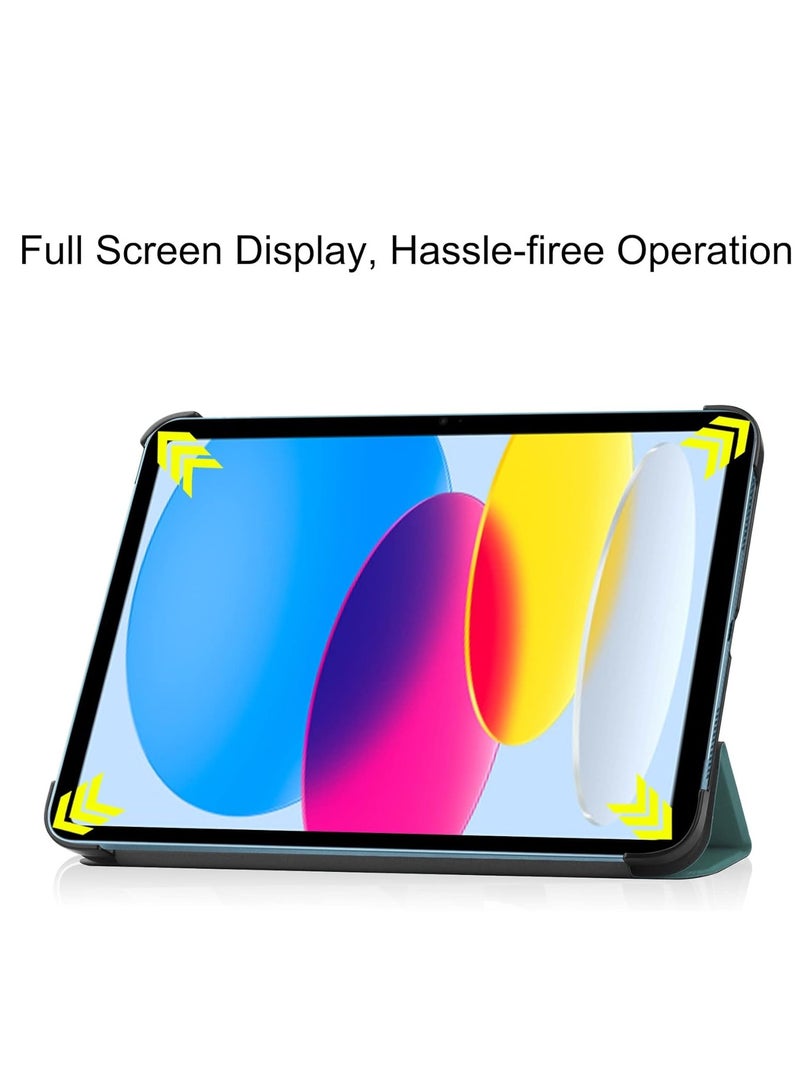 Protective Case Cover For Apple iPad Air 4 Sea Green,Tri-Fold Smart Tablet Case, Slim Case Multi- Viewing Angles Stand Hard Shell Folio Case Cover - Image 3