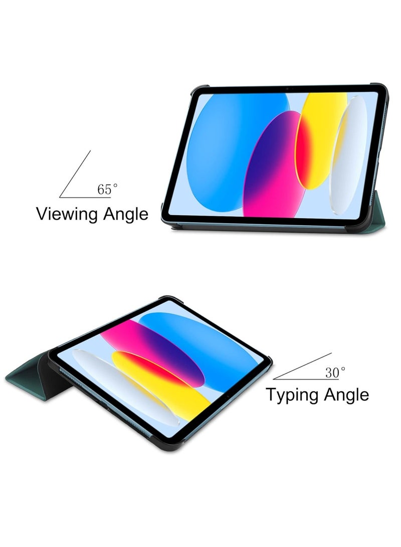 Protective Case Cover For Apple iPad Air 4 Sea Green,Tri-Fold Smart Tablet Case, Slim Case Multi- Viewing Angles Stand Hard Shell Folio Case Cover - Image 2