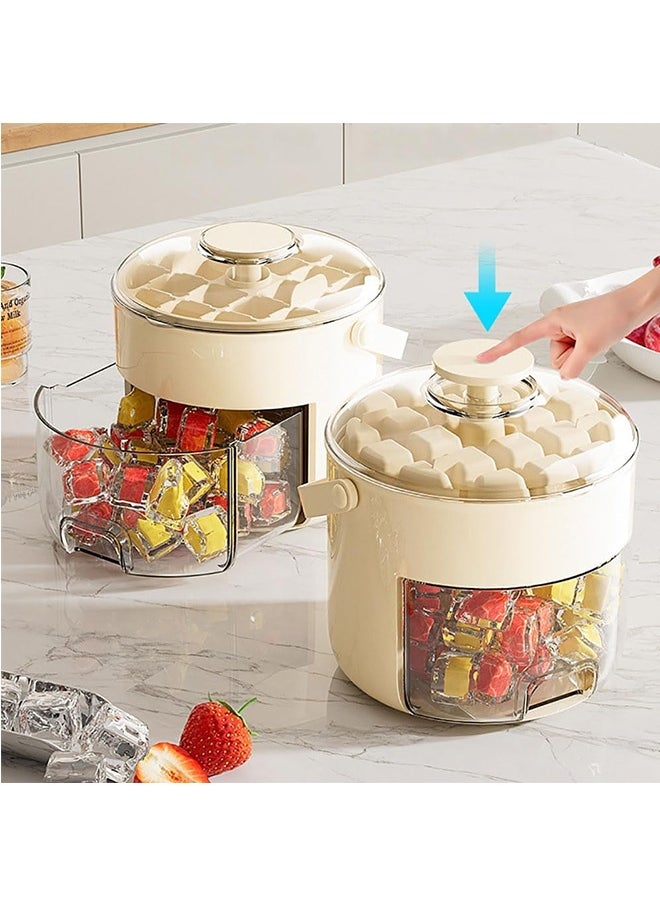 JCB CHIC Ice Cube Tray with Lid and Bin, Mini Ice Trays for Freezer with Ice Container Box, 40 PCS Ice Cube Mold with Ice Scoop for Whiskey, Cocktail, Tea, Coffee and DIY  - Image 3