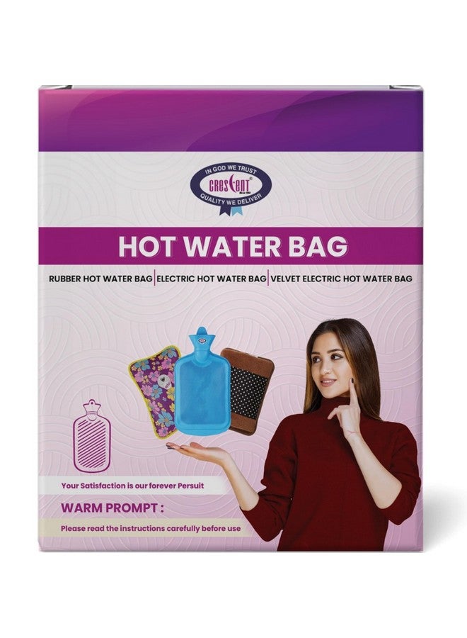 Crescent Hot Water Bag for Period Pain Relief Heating Pad, Hot Bag for Menstrual Pain Cramp Heating Bottle, Rubber Waterbag Heatpad| Size: 2 Liter Bag, Leak Proof Material, Withstand Heat Longer, Color: Red - Image 2