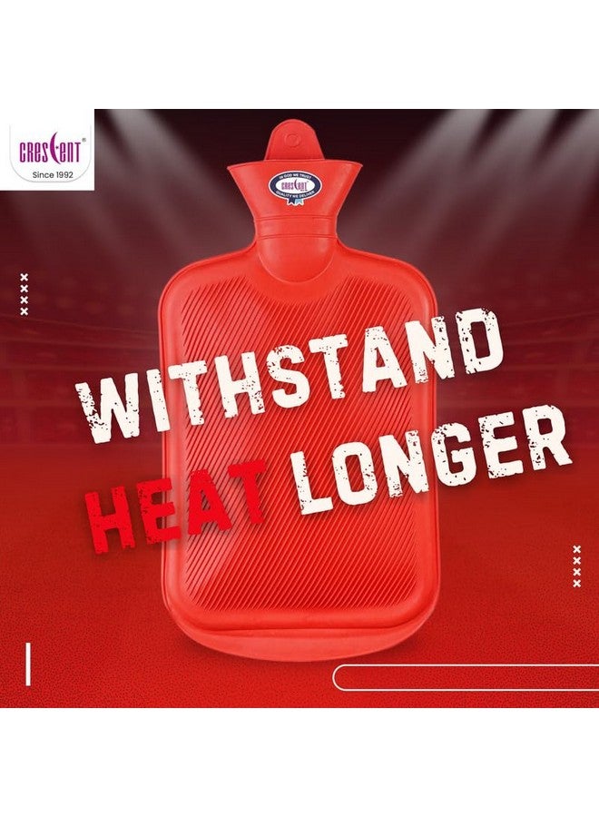 Crescent Hot Water Bag for Period Pain Relief Heating Pad, Hot Bag for Menstrual Pain Cramp Heating Bottle, Rubber Waterbag Heatpad| Size: 2 Liter Bag, Leak Proof Material, Withstand Heat Longer, Color: Red - Image 5