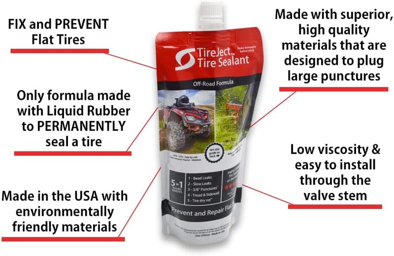 TireJect Off-Road Tire Sealant Kit - 5-in-1 Sealing - Fix and Prevent Flat Tires (20oz) - Image 5