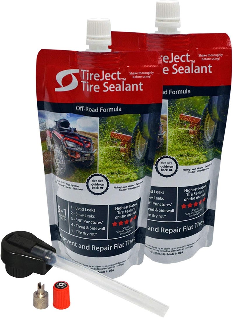 TireJect Off-Road Tire Sealant Kit - 5-in-1 Sealing - Fix and Prevent Flat Tires (20oz) - Image 1