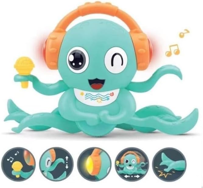 Leno Battery Operated Magic Dance Crawling Cartoon Octopus Vehicle Toy for Kid|Boys|Girls with Light & Sound - Image 3