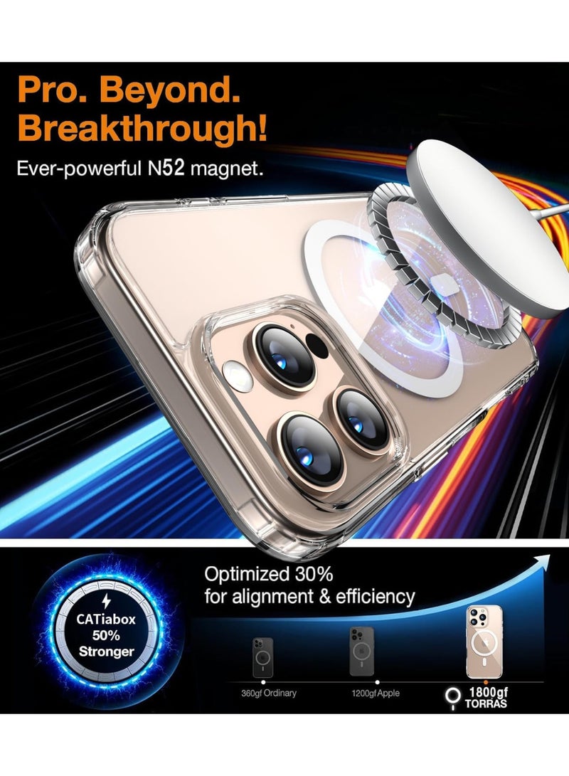 جراب شفاف متوافق مع هاتف ايفون 16 برو ماكس من نوع الماج سيف يدعم الشاحن السريع - Image 5