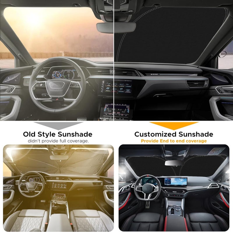 Windshield Sunshade for Lincoln MKS (2009–2016) - Custom Fit Front Window Shade - Image 3