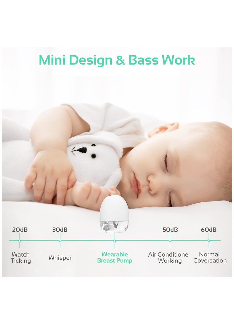 Excefore - Wearable Breast Pump Hands Free, Portable Electric Double Breast Pump With 4 Modes And 9 Levels Adjustable Painless Strong Suction Power, LCD Display, Low Noise And Memory Function, 16-24mm, 1 Pack - Image 1
