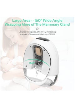Excefore Wearable Breast Pump Hands Free, Portable Electric Double Breast Pump With 4 Modes And 9 Levels Adjustable Painless Strong Suction Power, LCD Display, Low Noise And Memory Function, 16-24mm, 1 Pack  - Image 5