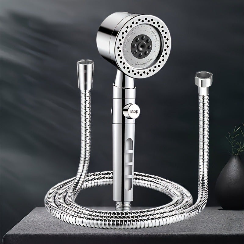 Handheld Shower Set with Adjustable Water Flow and Built-in Filter - Enhance Your Bathroom Experience