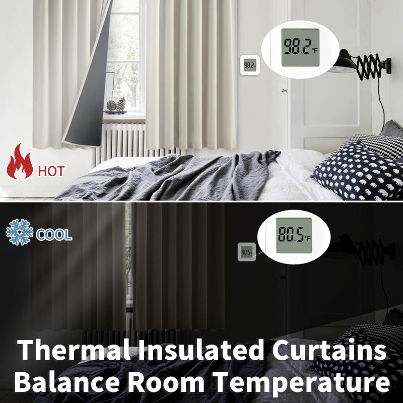 BGment 100% Room Darkening Thermal Insulated Blackout Curtains 63 Inches Long with Liner  Rod Pocket and Back Tab Double Layer Noise Reduce Curtains for Bedroom (42 x 63 Inch  2 Panels  Natural Camel) - Image 5