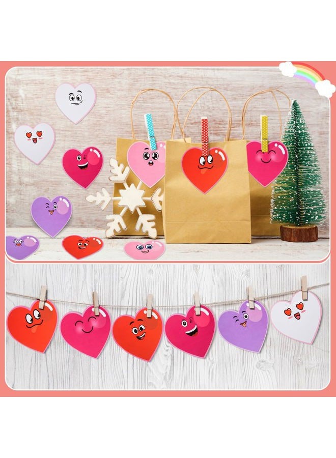 MixTeach 120 Pcs Colorful Heart Cutouts Heart Shapes Paper Bulletin Board, 10 Color - Image 5