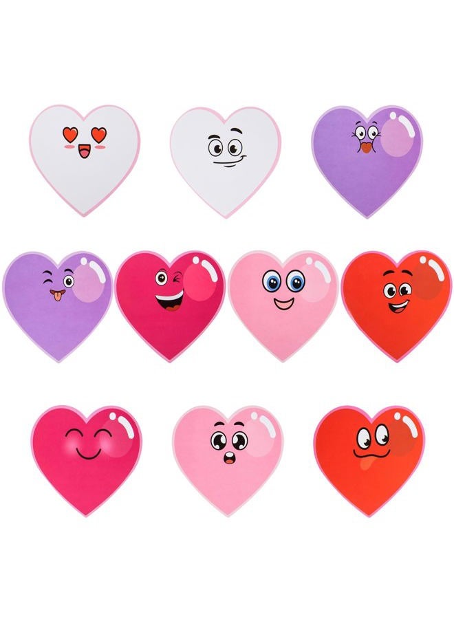 MixTeach 120 Pcs Colorful Heart Cutouts Heart Shapes Paper Bulletin Board, 10 Color - Image 1