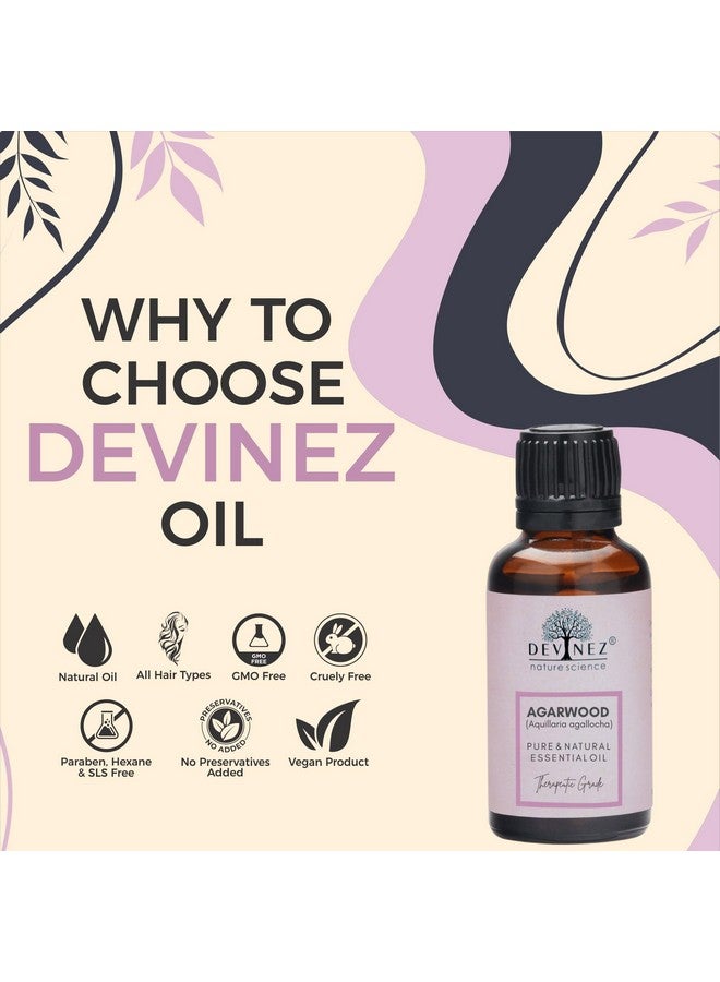 Devinez Agarwood Essential Oil, 100% Pure, Natural & Undiluted, 50ml - Perfect Skin tonic, Smooth Wrinkles, Fight Free Radicals, Firm and Tone the Skin, Enhance Skin Rejuvenation - Image 2